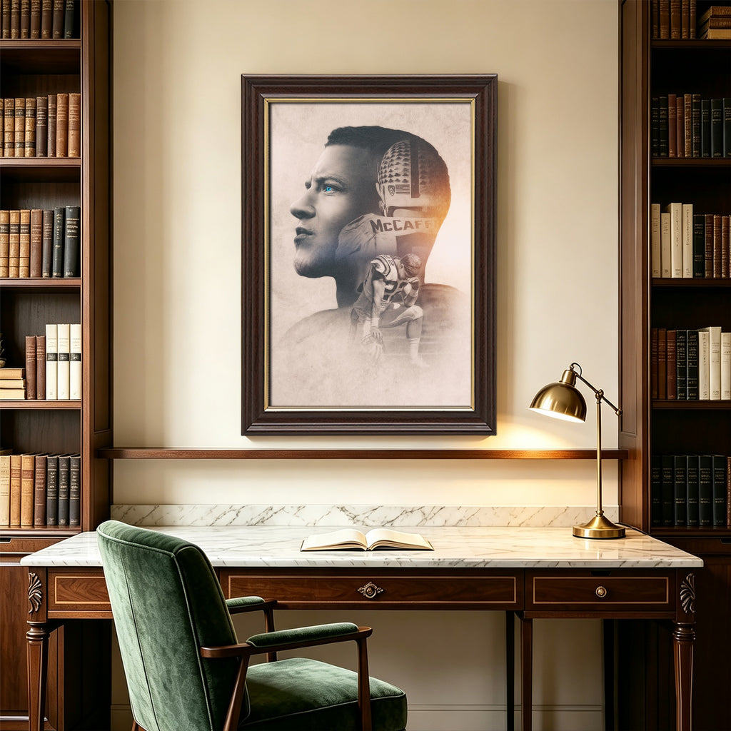 Christian McCaffrey Art Sports Decorative Poster School Dormitory 6 Canvas Wall Art Poster Decor Gift