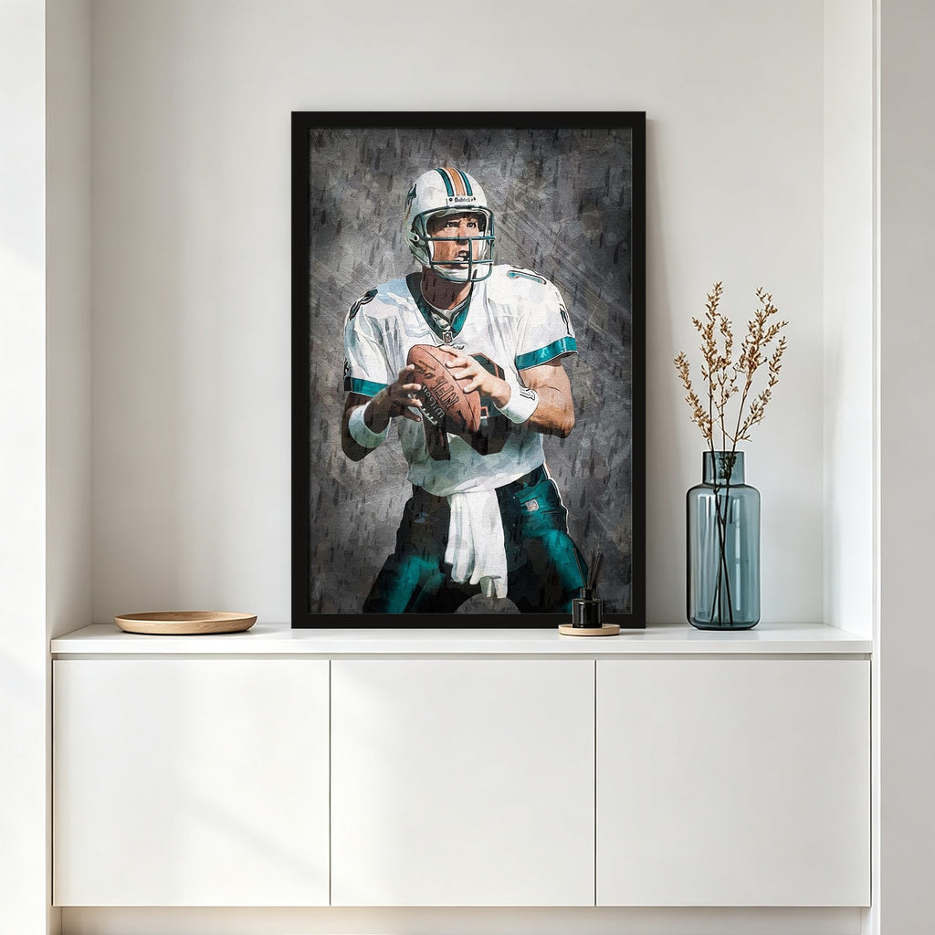 Dan Marino Celebrity Sports Art Poster School Dining Room Decoration 0 Canvas Wall Art Poster Decor Gift
