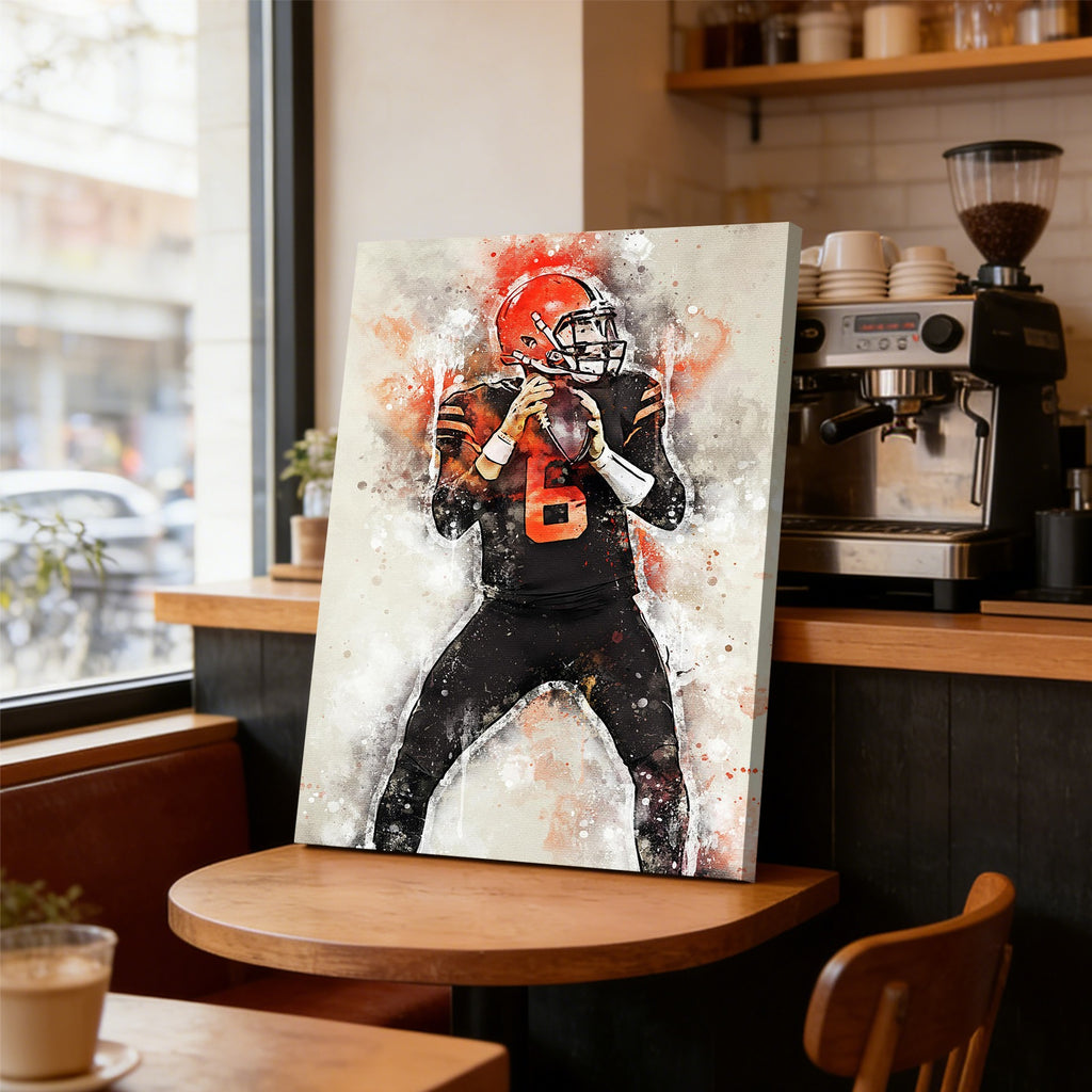 Baker Mayfield Sports Celebrity Art Deco Poster 6 Canvas Wall Art Poster Decor Gift