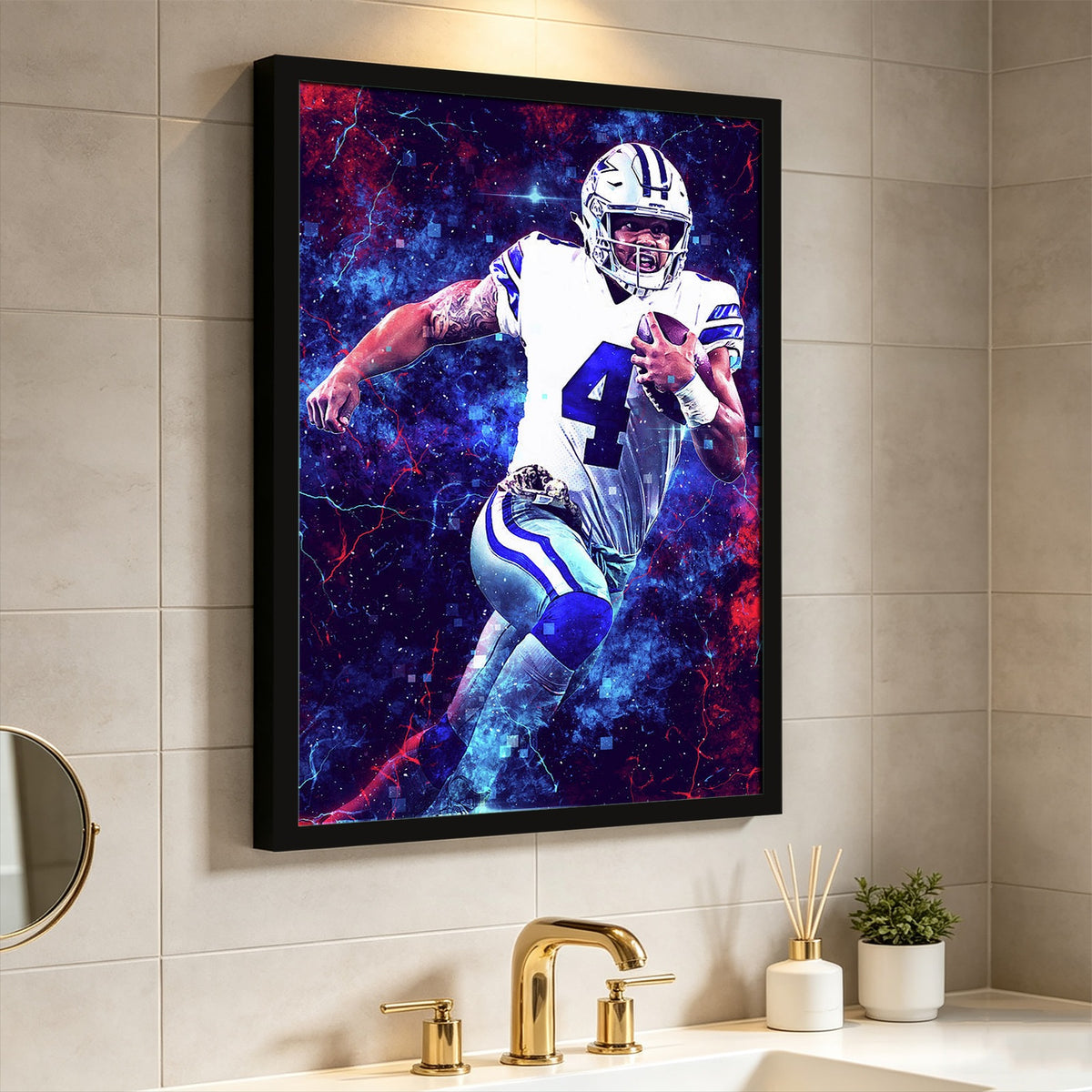 Dak Prescott Sports Celebrity Art Deco Poster 1 Canvas Wall Art Poster Decor Gift