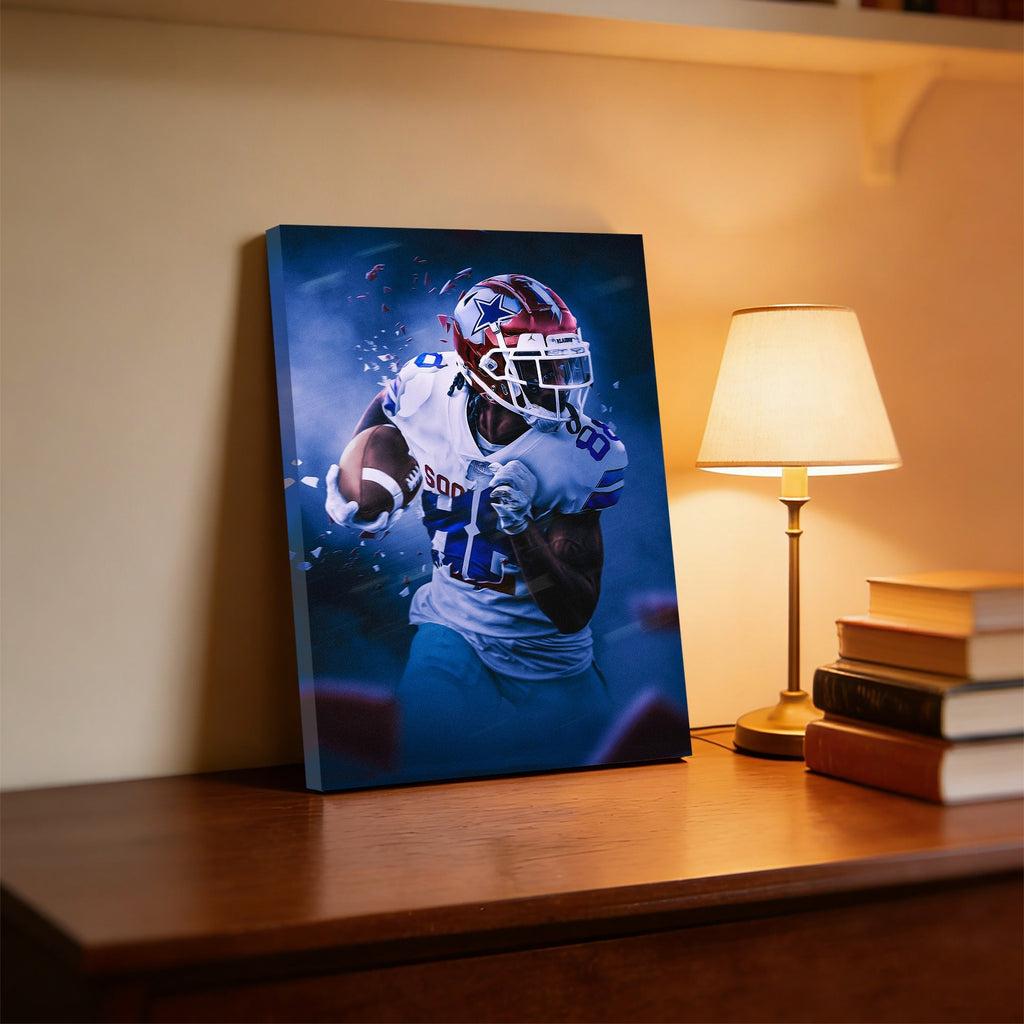 CeeDee Lamb Art Sports Decorative Poster School Dormitory 3 Canvas Wall Art Poster Decor Gift