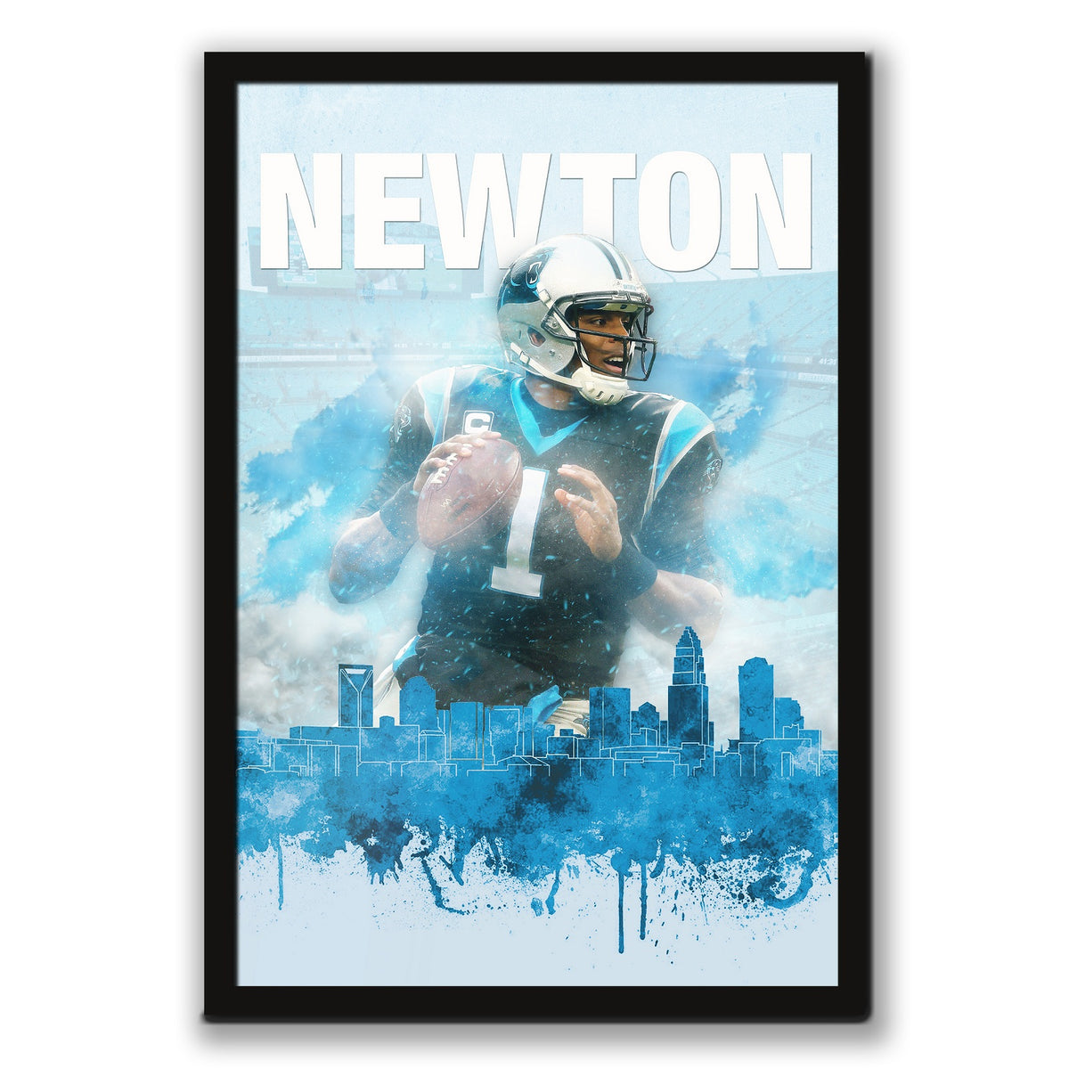 Cam Newton Sports Celebrity Art Deco Poster 4 Canvas Wall Art Poster Decor Gift