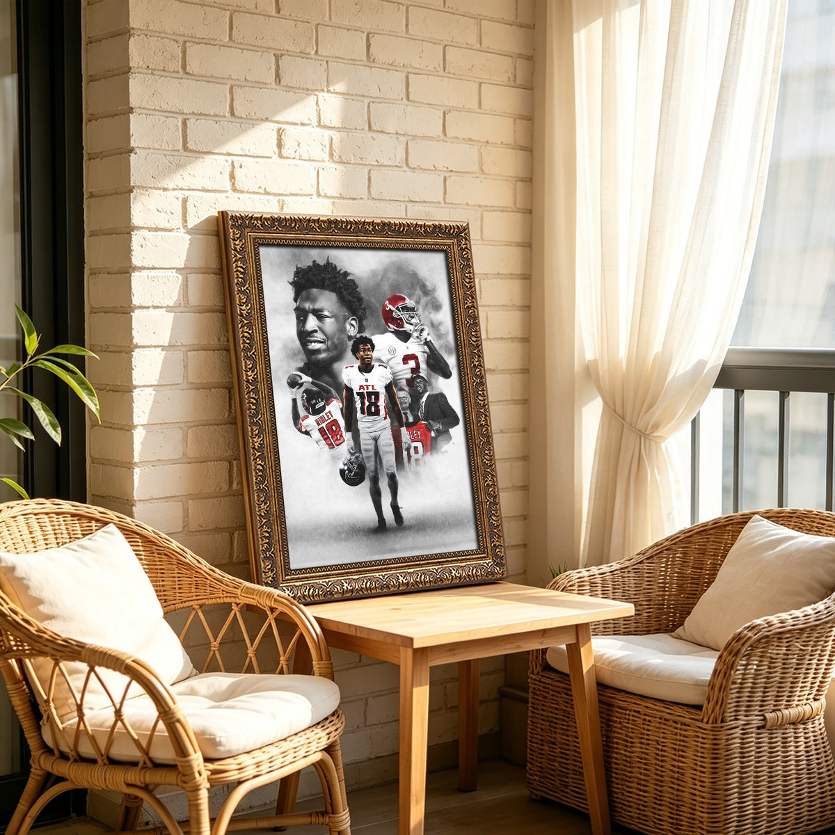 Calvin Ridley Art Sports Decorative Poster School Dormitory 8 Canvas Wall Art Poster Decor Gift