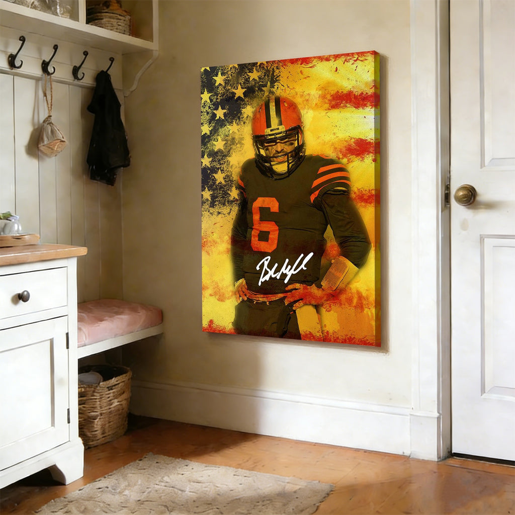 Baker Mayfield Sports Celebrity Art Deco Poster 4 Canvas Wall Art Poster Decor Gift