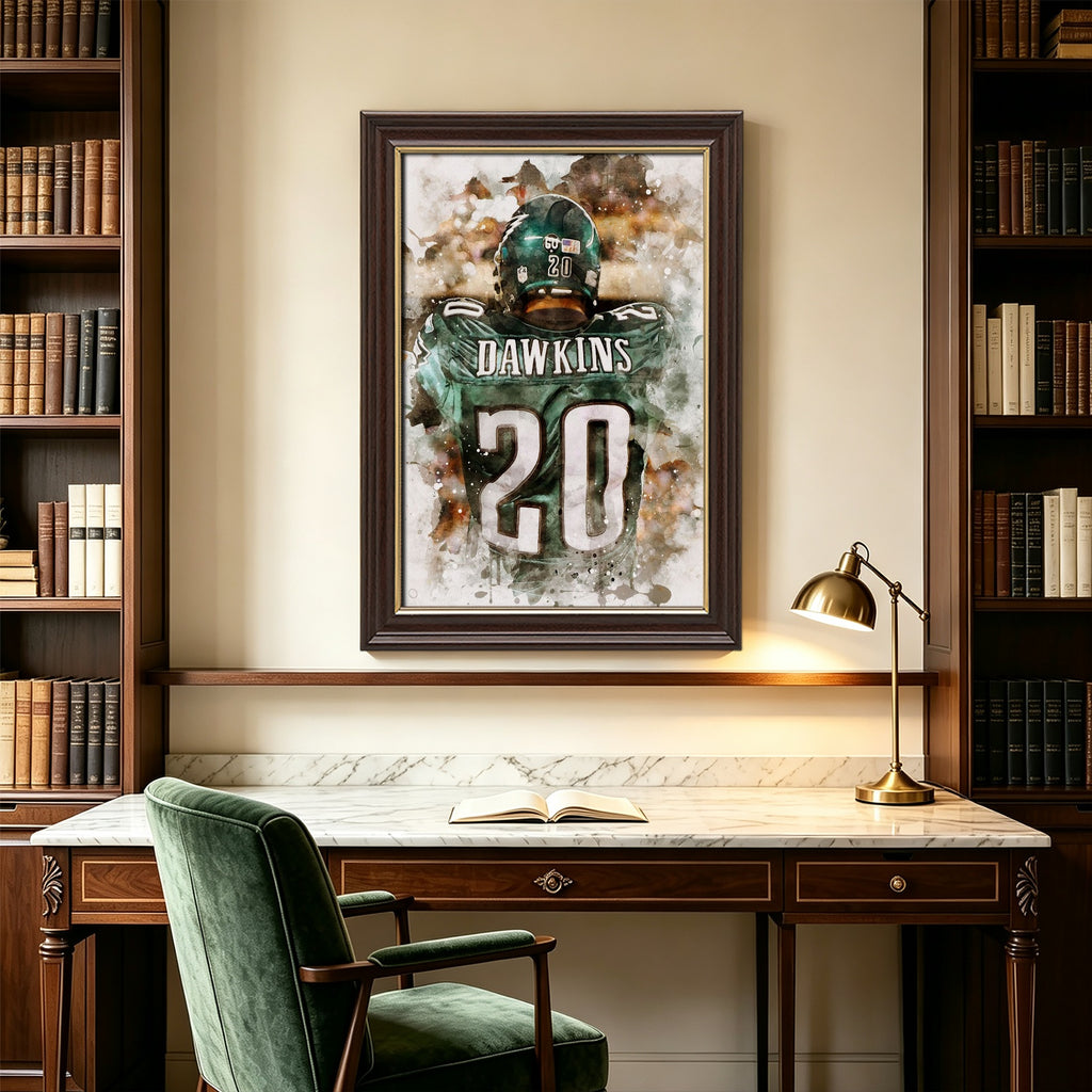 Brian Dawkins Art Poster 0 Canvas Wall Art Poster Decor Gift