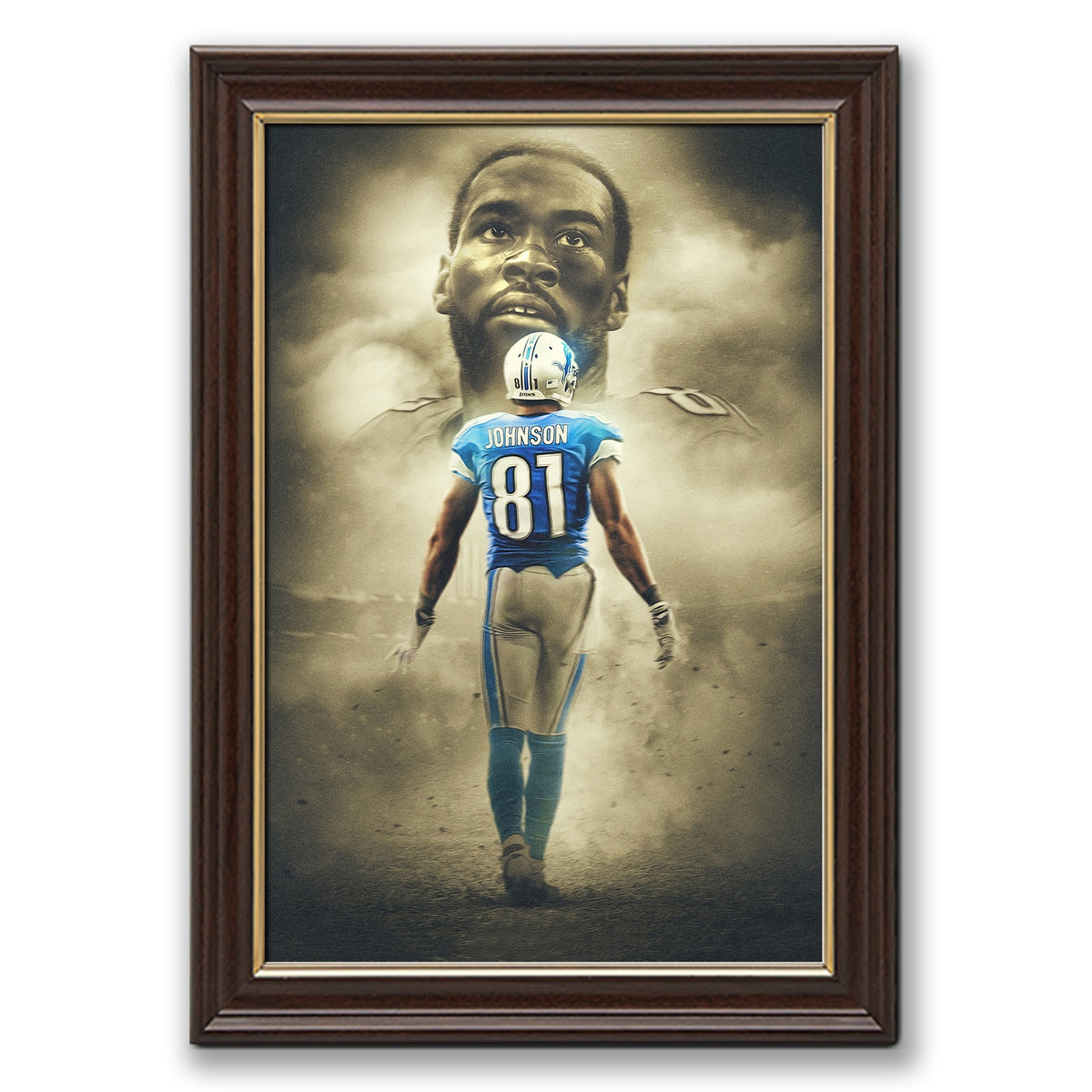 Calvin Johnson Art Sports Decorative Poster School Dormitory 2 Canvas Wall Art Poster Decor Gift