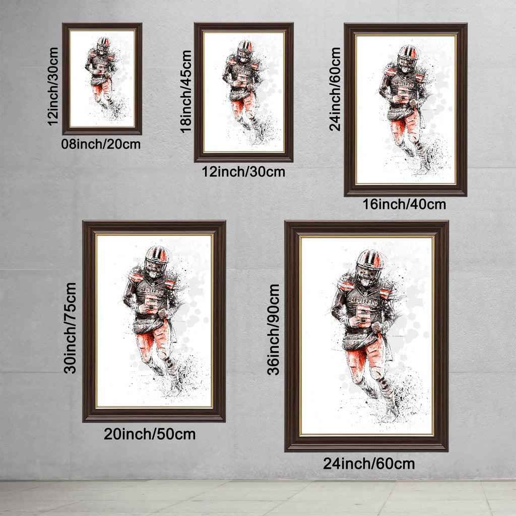 Baker Mayfield Art Sports Decorative Poster School Dormitory 0 Canvas Wall Art Poster Decor Gift