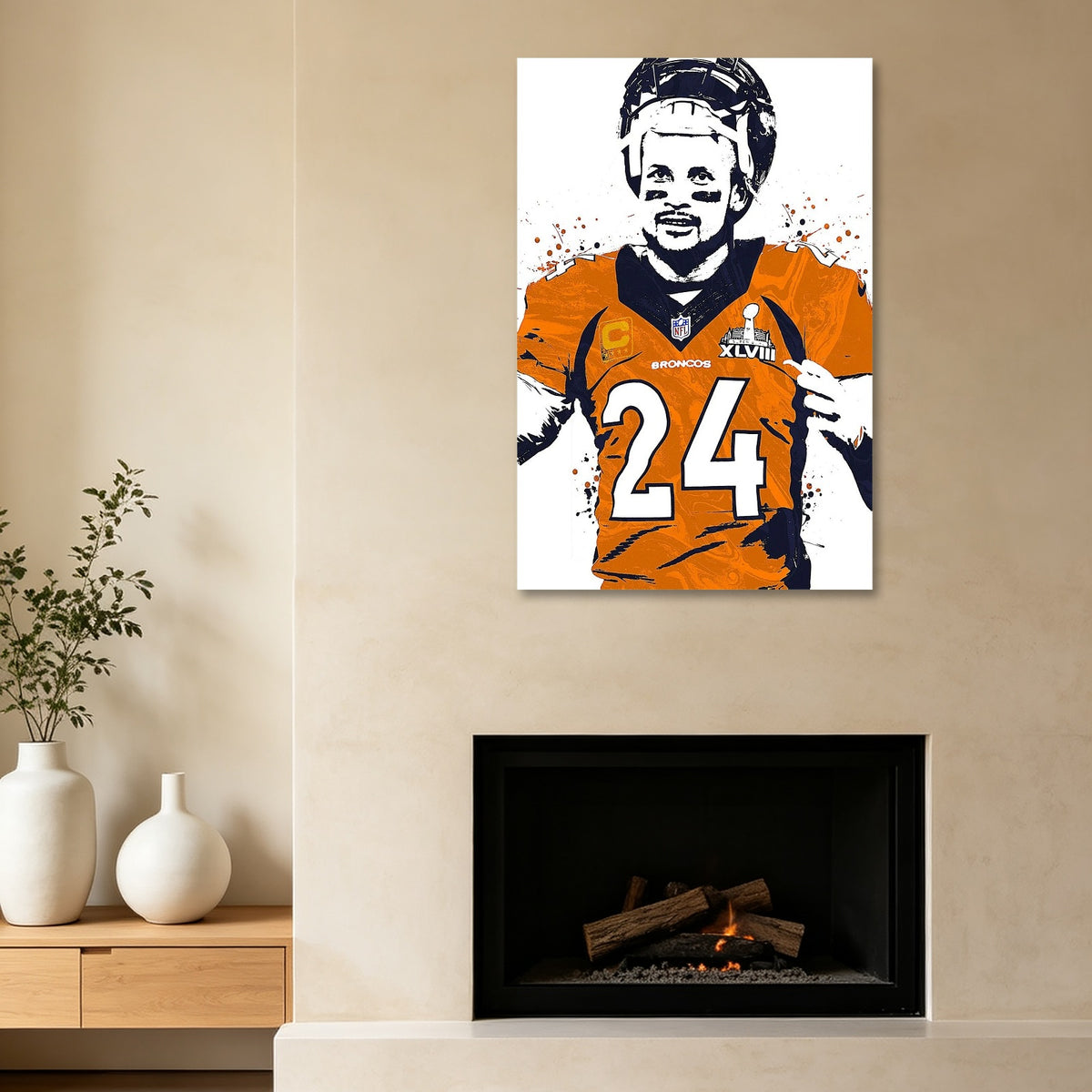 Champ Bailey Art Poster 1 Canvas Wall Art Poster Decor Gift