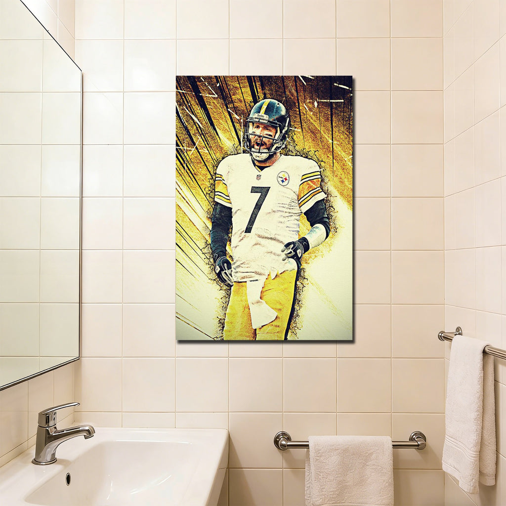 Ben Roethlisberger Celebrity Sports Art Poster School Dining Room Decoration 5 Canvas Wall Art Poster Decor Gift