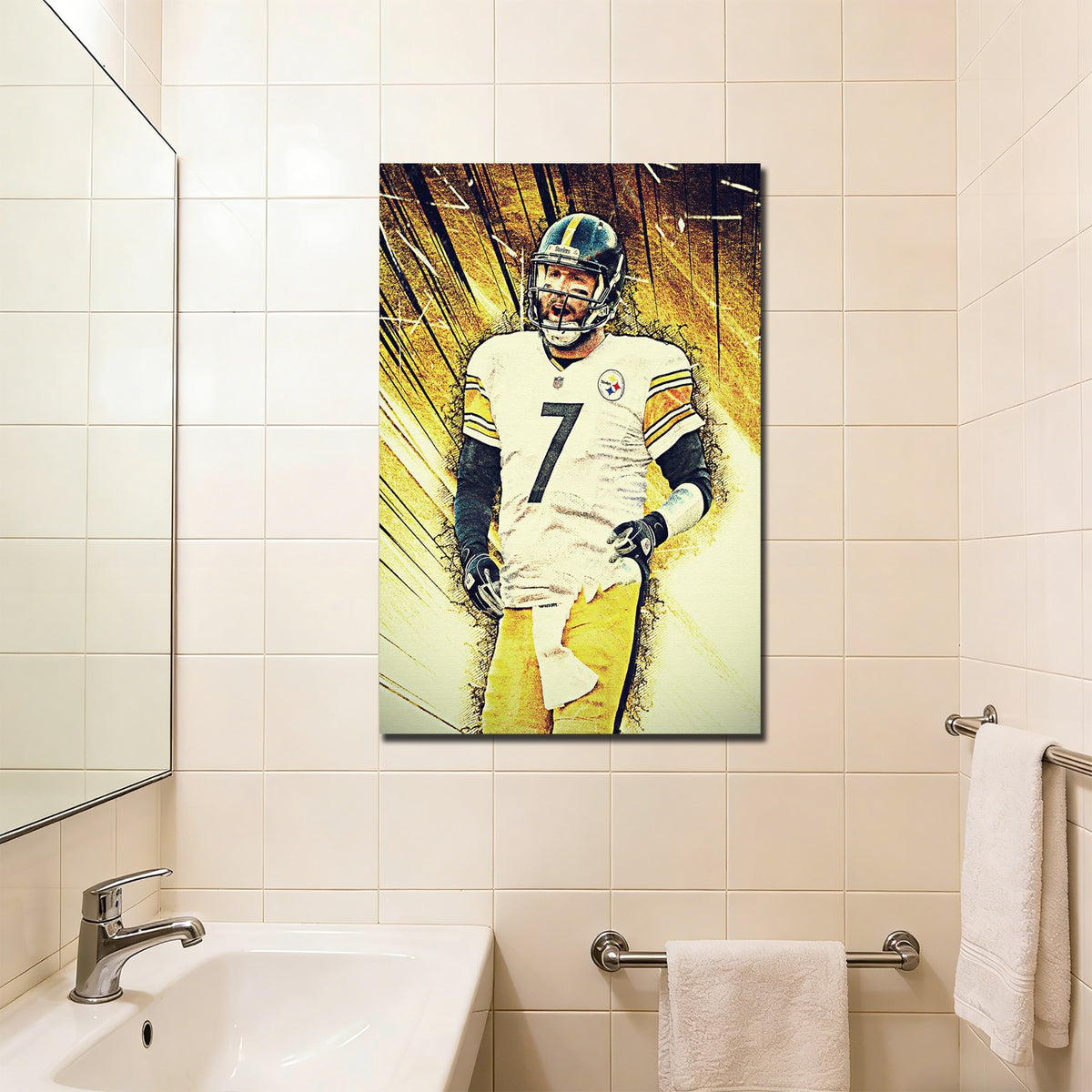 Ben Roethlisberger Celebrity Sports Art Poster School Dining Room Decoration 5 Canvas Wall Art Poster Decor Gift