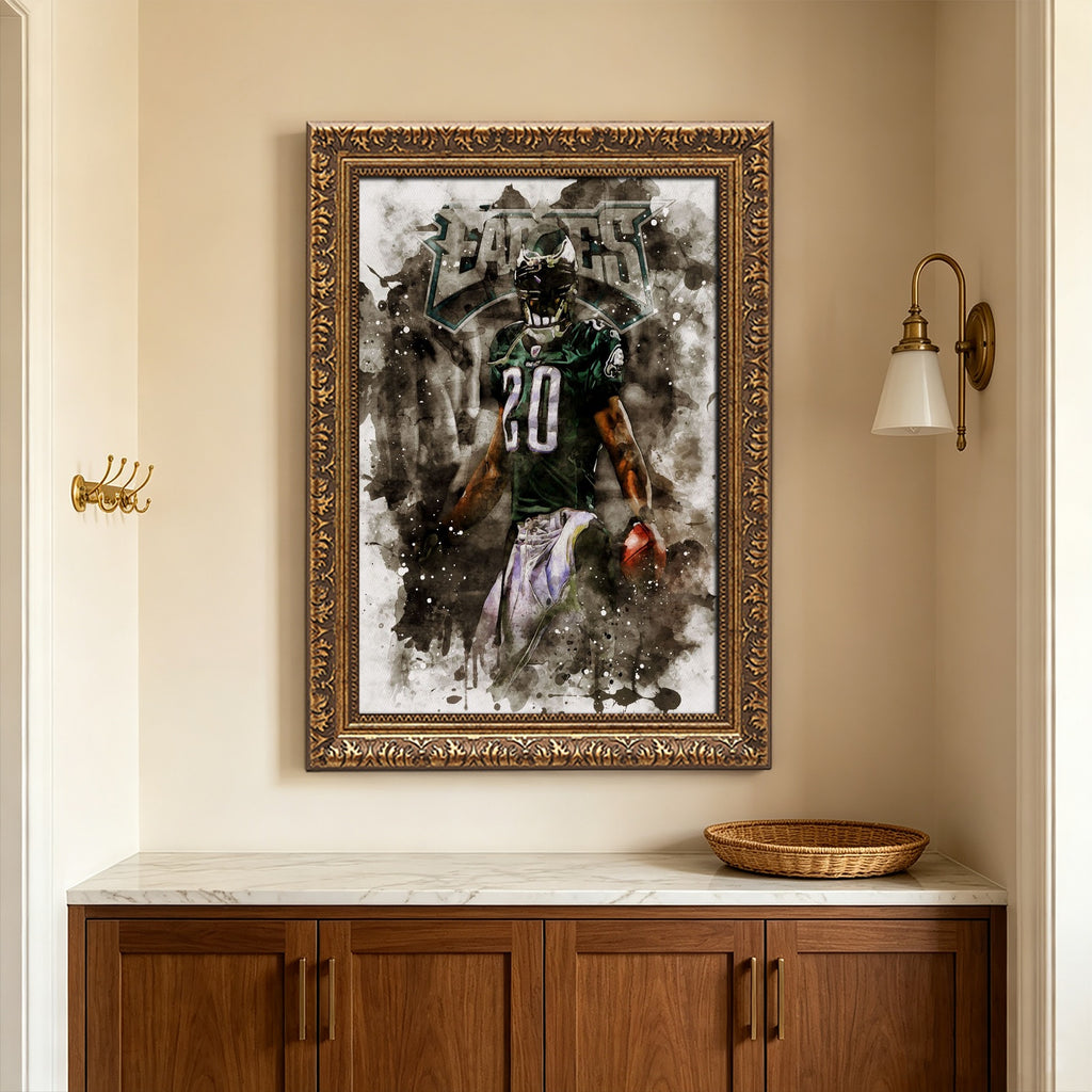 Brian Dawkins Art Poster 8 Canvas Wall Art Poster Decor Gift