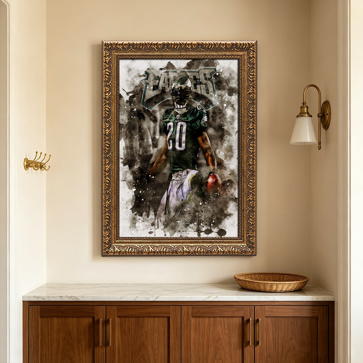 Brian Dawkins Art Poster 8 Canvas Wall Art Poster Decor Gift