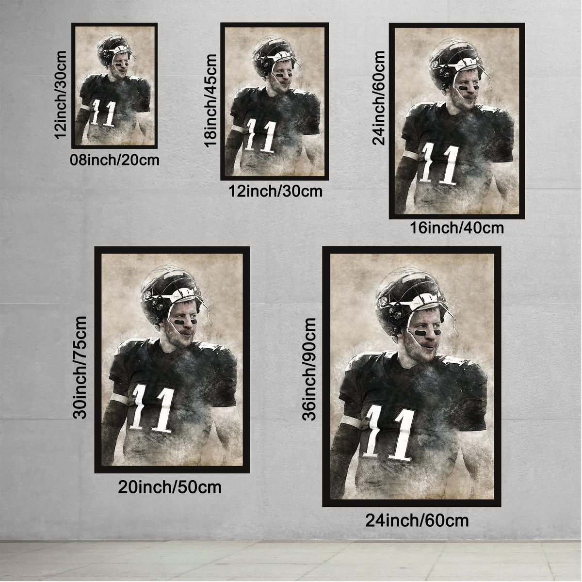 Carson Wentz Sports Celebrity Art Deco Poster 1 Canvas Wall Art Poster Decor Gift