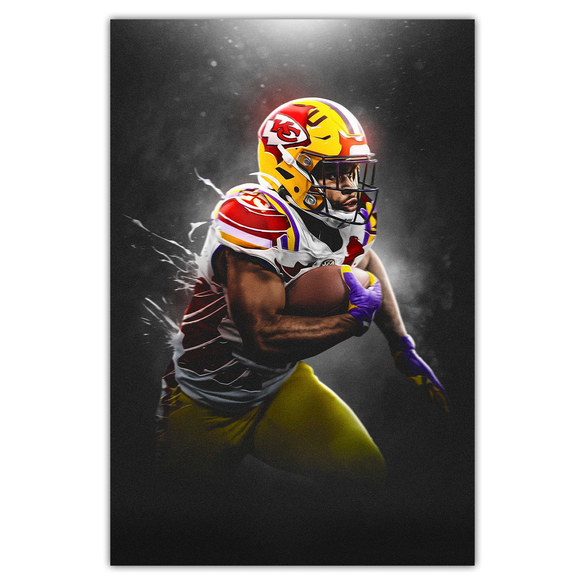 Clyde Edwards Helaire Art Sports Decorative Poster School Dormitory 3 Canvas Wall Art Poster Decor Gift