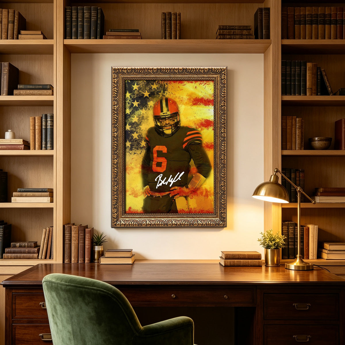 Baker Mayfield Sports Celebrity Art Deco Poster 4 Canvas Wall Art Poster Decor Gift