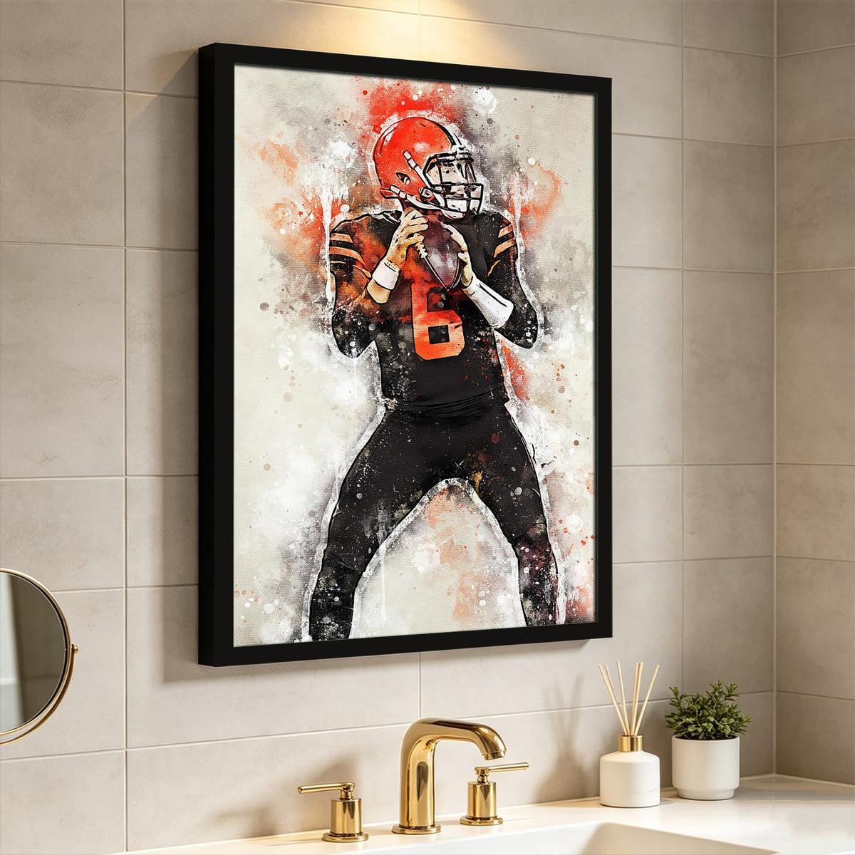 Baker Mayfield Sports Celebrity Art Deco Poster 6 Canvas Wall Art Poster Decor Gift