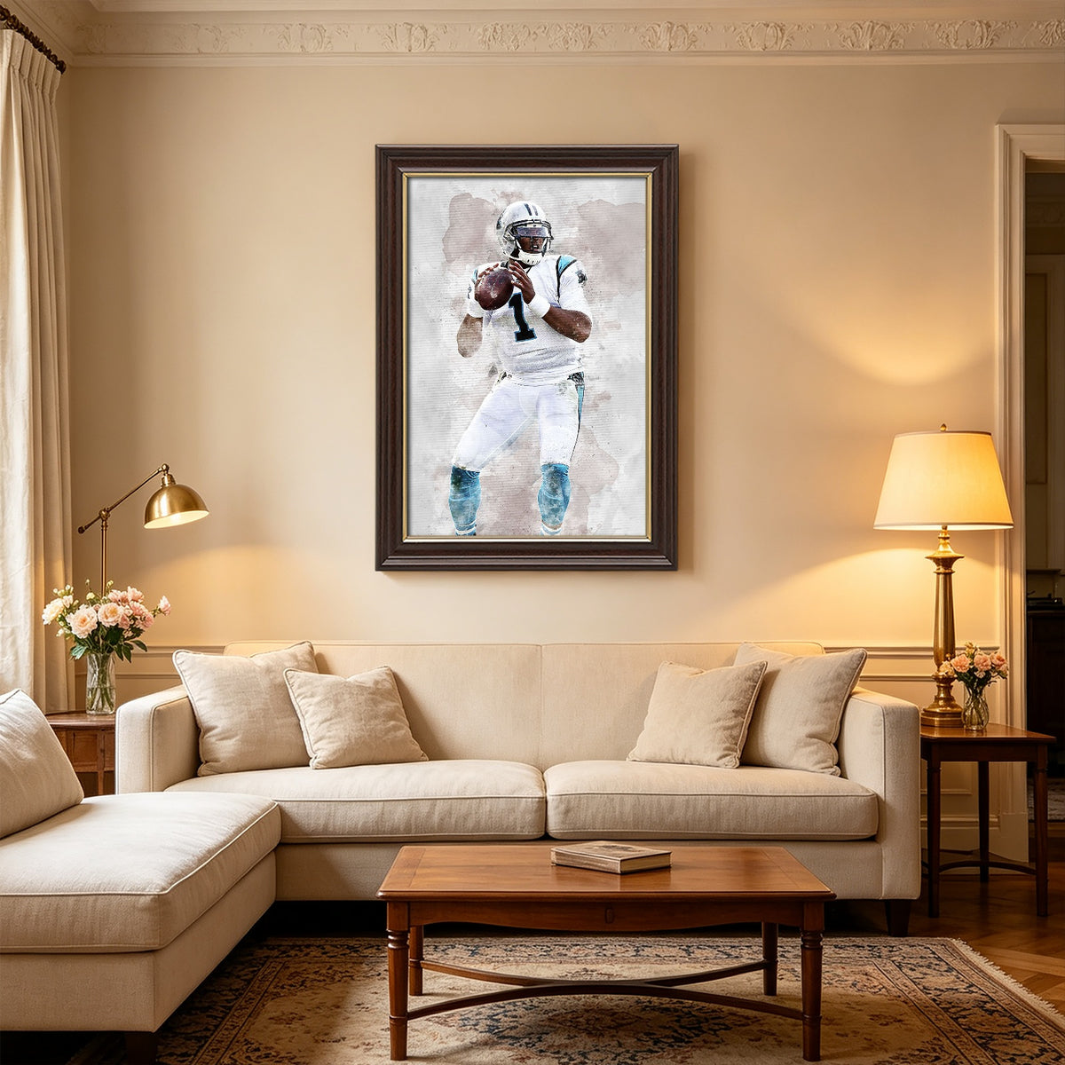 Cam Newton Celebrity Sports Art Poster School Dining Room Decoration 1 Canvas Wall Art Poster Decor Gift