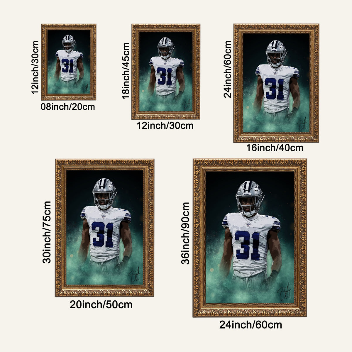 Byron Jones Celebrity Sports Art Poster School Dining Room Decoration 1 Canvas Wall Art Poster Decor Gift