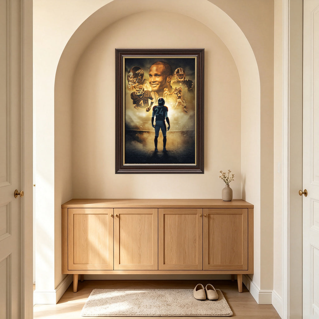 Champ Bailey Art Sports Decorative Poster School Dormitory 7 Canvas Wall Art Poster Decor Gift