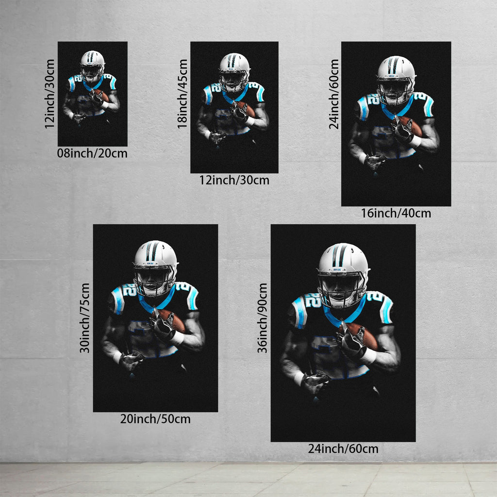 Christian McCaffrey Art Sports Decorative Poster School Dormitory 5 Canvas Wall Art Poster Decor Gift