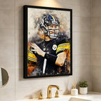Ben Roethlisberger Celebrity Sports Art Poster School Dining Room Decoration 6 Canvas Wall Art Poster Decor Gift