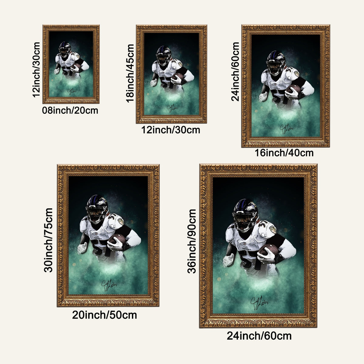 CJ Mosley Celebrity Sports Art Poster School Dining Room Decoration 8 Canvas Wall Art Poster Decor Gift