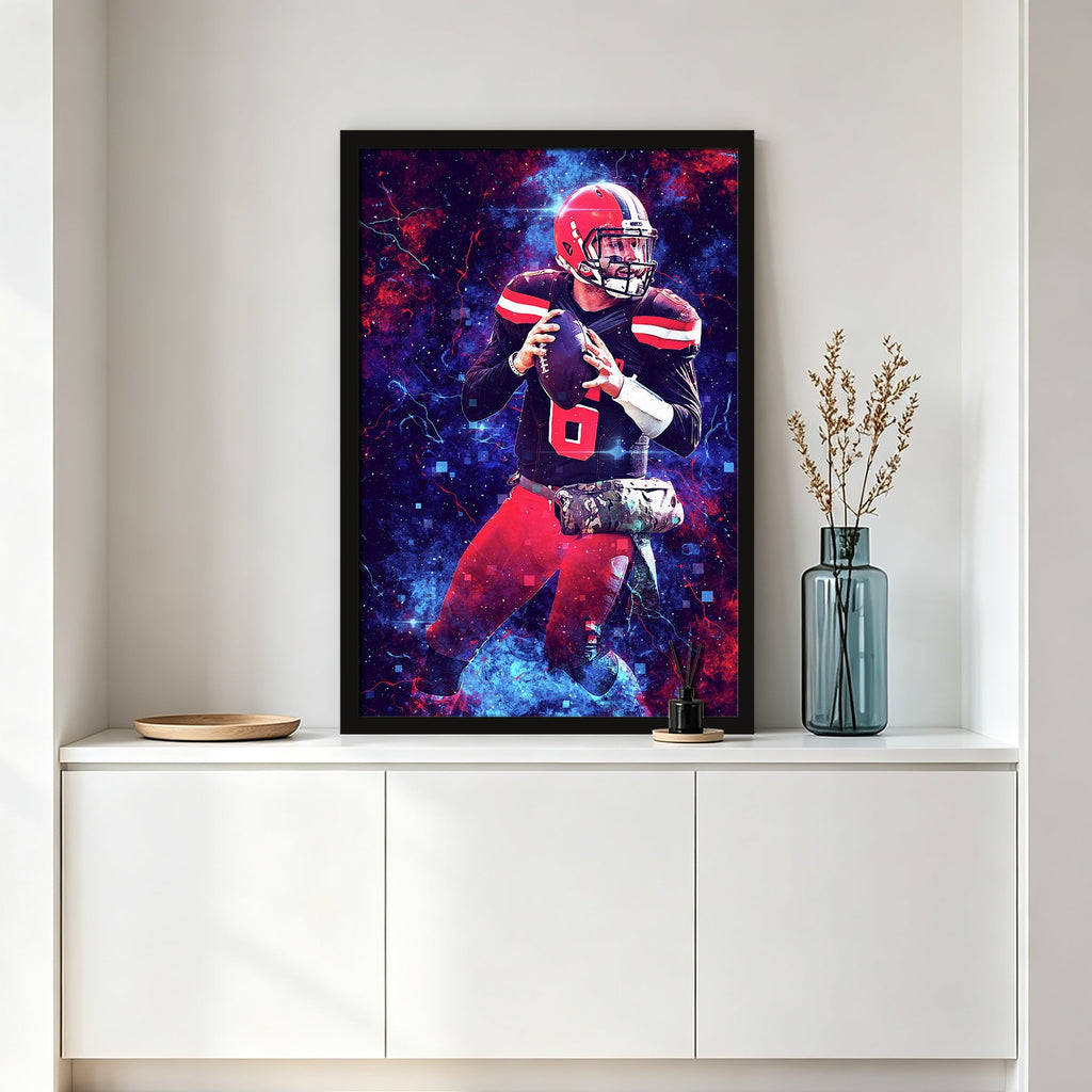 Baker Mayfield Sports Celebrity Art Deco Poster 3 Canvas Wall Art Poster Decor Gift