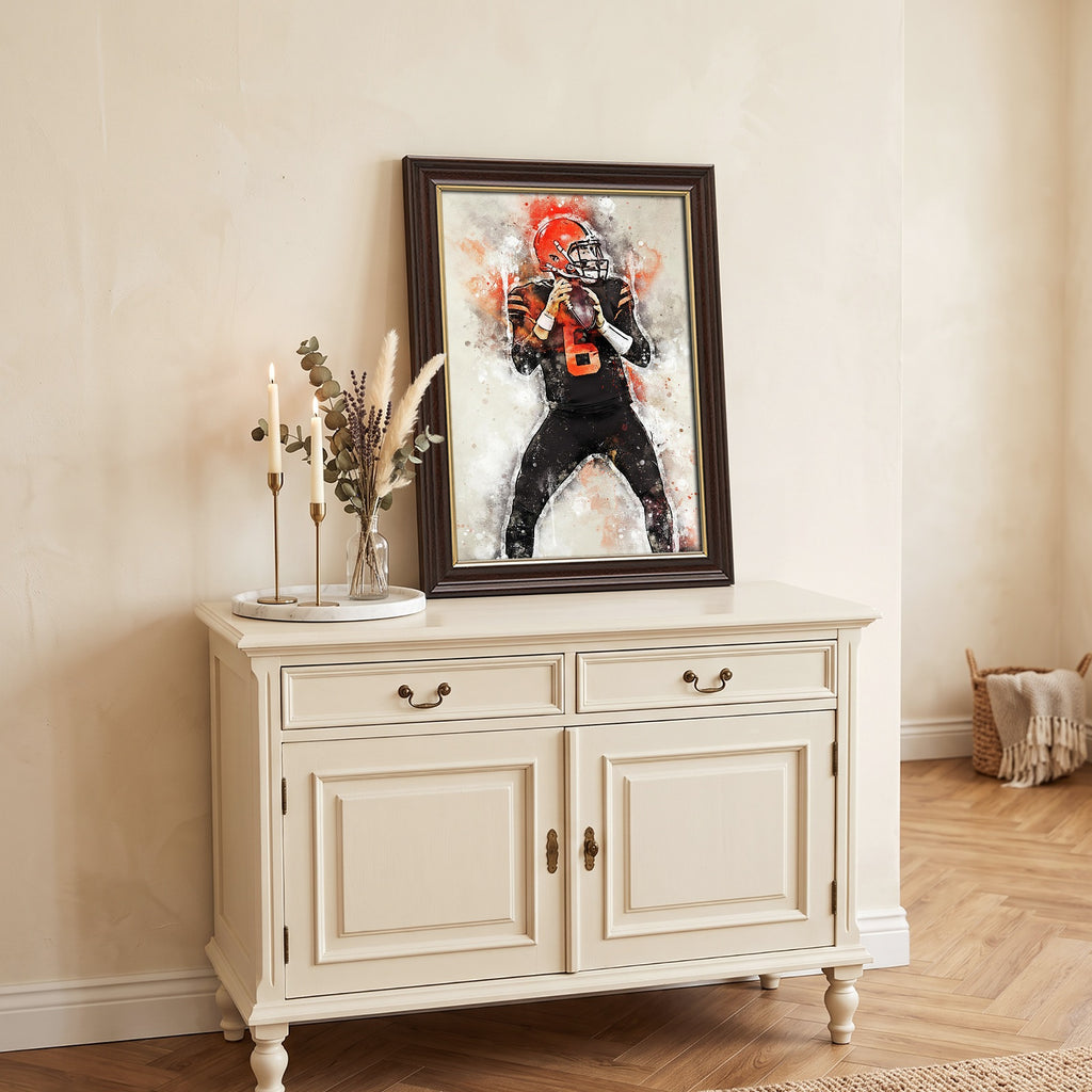Baker Mayfield Sports Celebrity Art Deco Poster 6 Canvas Wall Art Poster Decor Gift