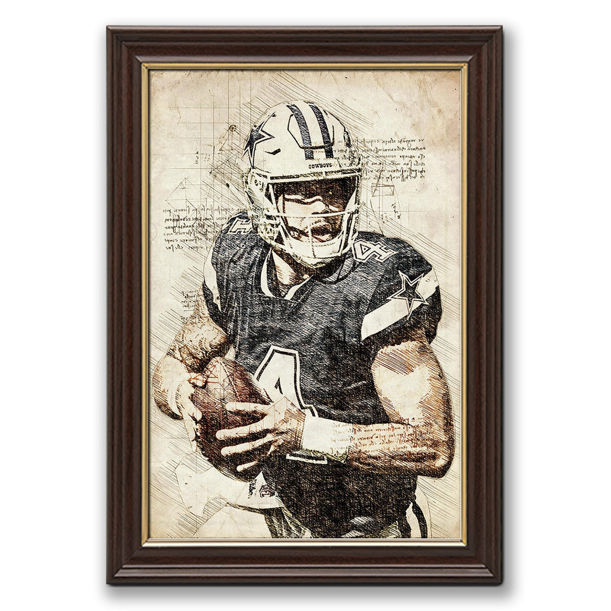 Dak Prescott Sports Celebrity Art Deco Poster 5 Canvas Wall Art Poster Decor Gift