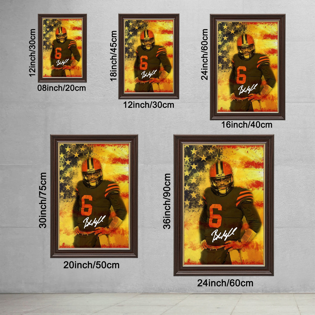 Baker Mayfield Sports Celebrity Art Deco Poster 4 Canvas Wall Art Poster Decor Gift