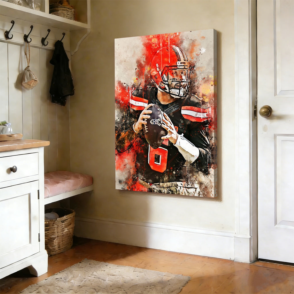 Baker Mayfield Celebrity Sports Art Poster School Dining Room Decoration 10 Canvas Wall Art Poster Decor Gift
