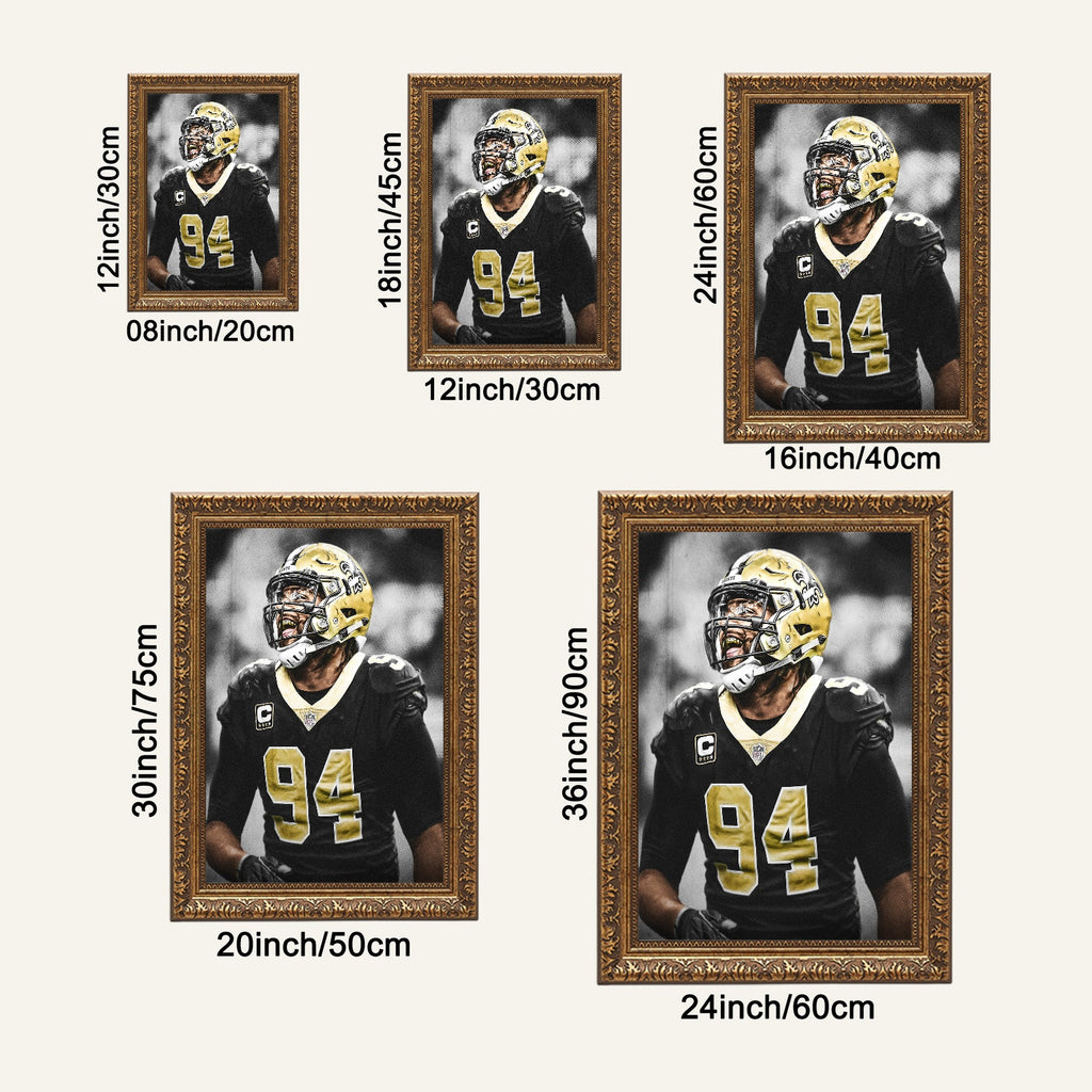 Cameron Jordan Celebrity Sports Art Poster School Dining Room Decoration 1 Canvas Wall Art Poster Decor Gift