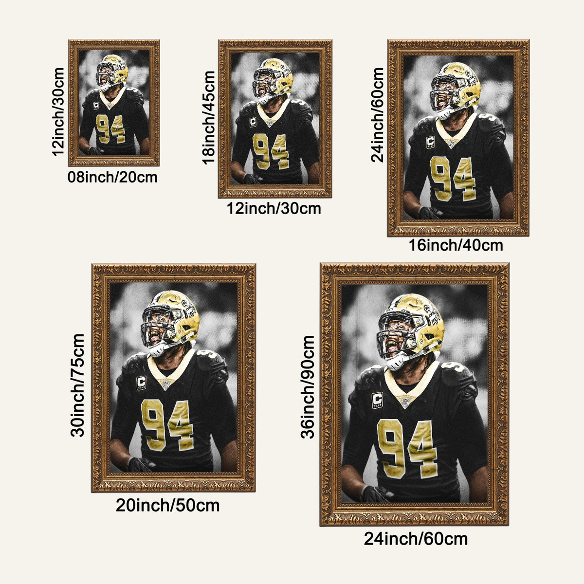 Cameron Jordan Celebrity Sports Art Poster School Dining Room Decoration 1 Canvas Wall Art Poster Decor Gift