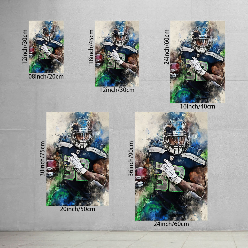 Chris Carson Celebrity Sports Art Poster School Dining Room Decoration 0 Canvas Wall Art Poster Decor Gift