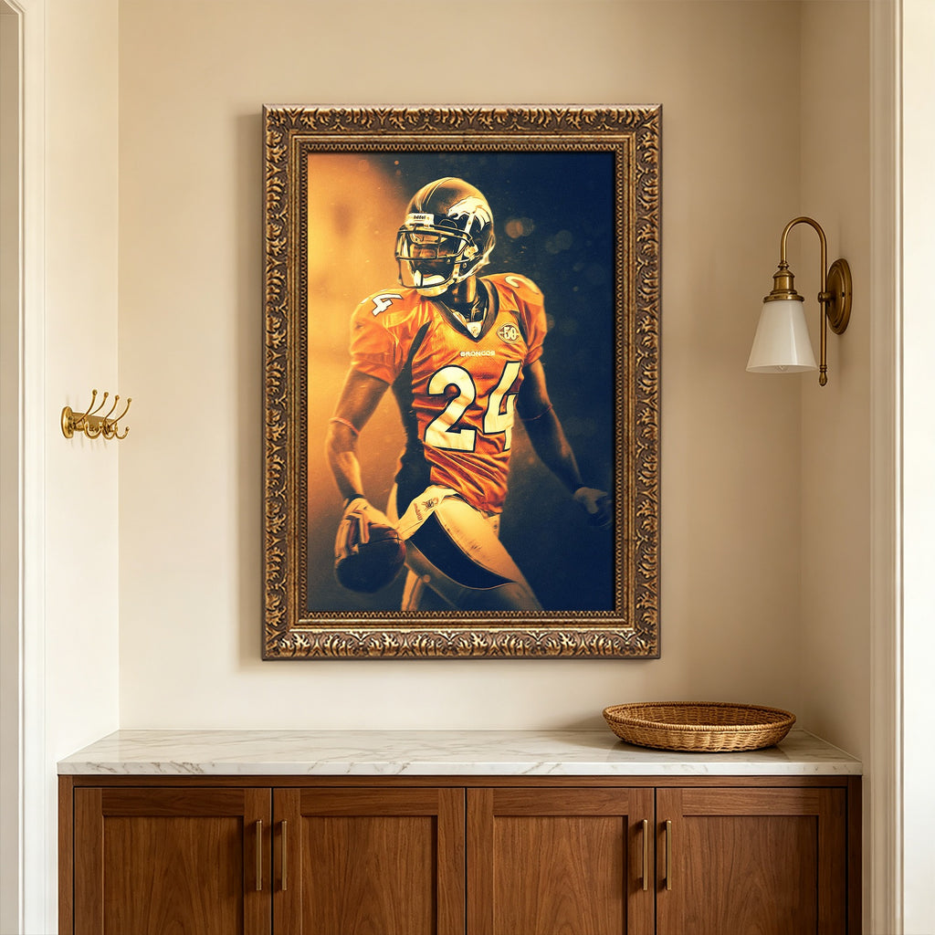 Champ Bailey Art Sports Decorative Poster School Dormitory 2 Canvas Wall Art Poster Decor Gift