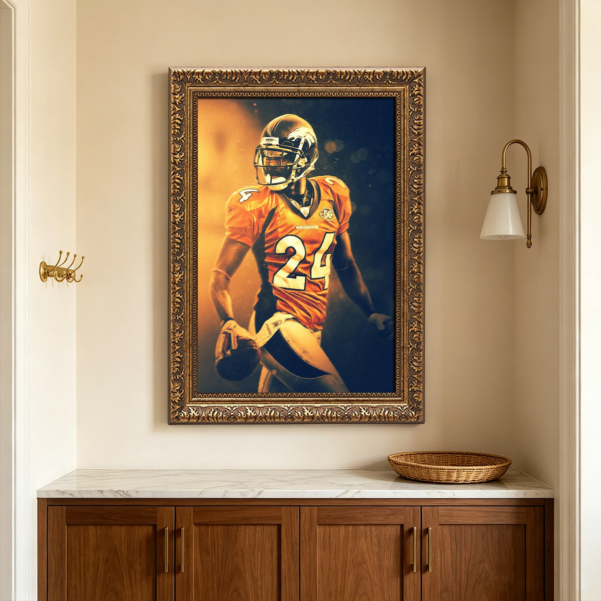 Champ Bailey Art Sports Decorative Poster School Dormitory 2 Canvas Wall Art Poster Decor Gift
