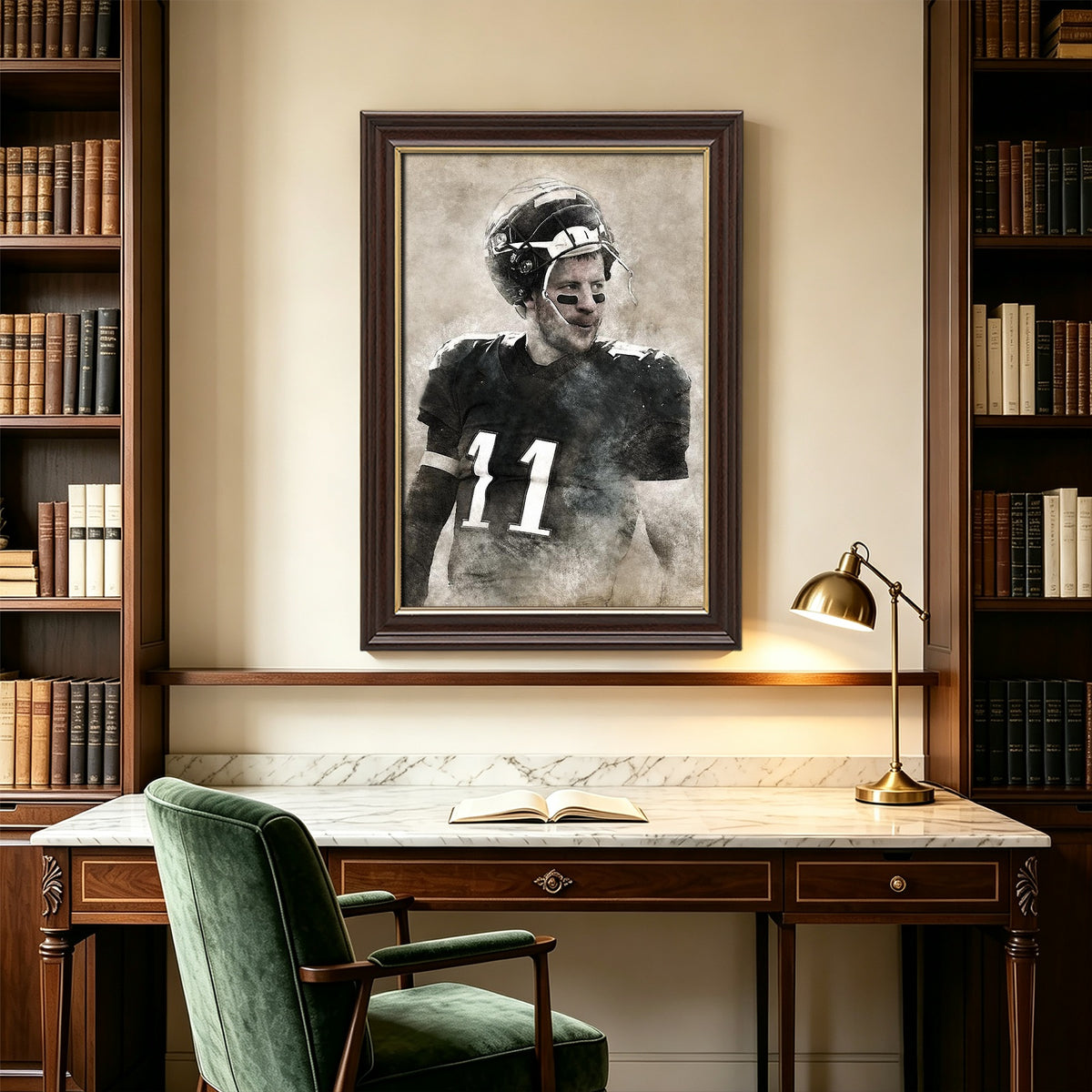 Carson Wentz Sports Celebrity Art Deco Poster 1 Canvas Wall Art Poster Decor Gift