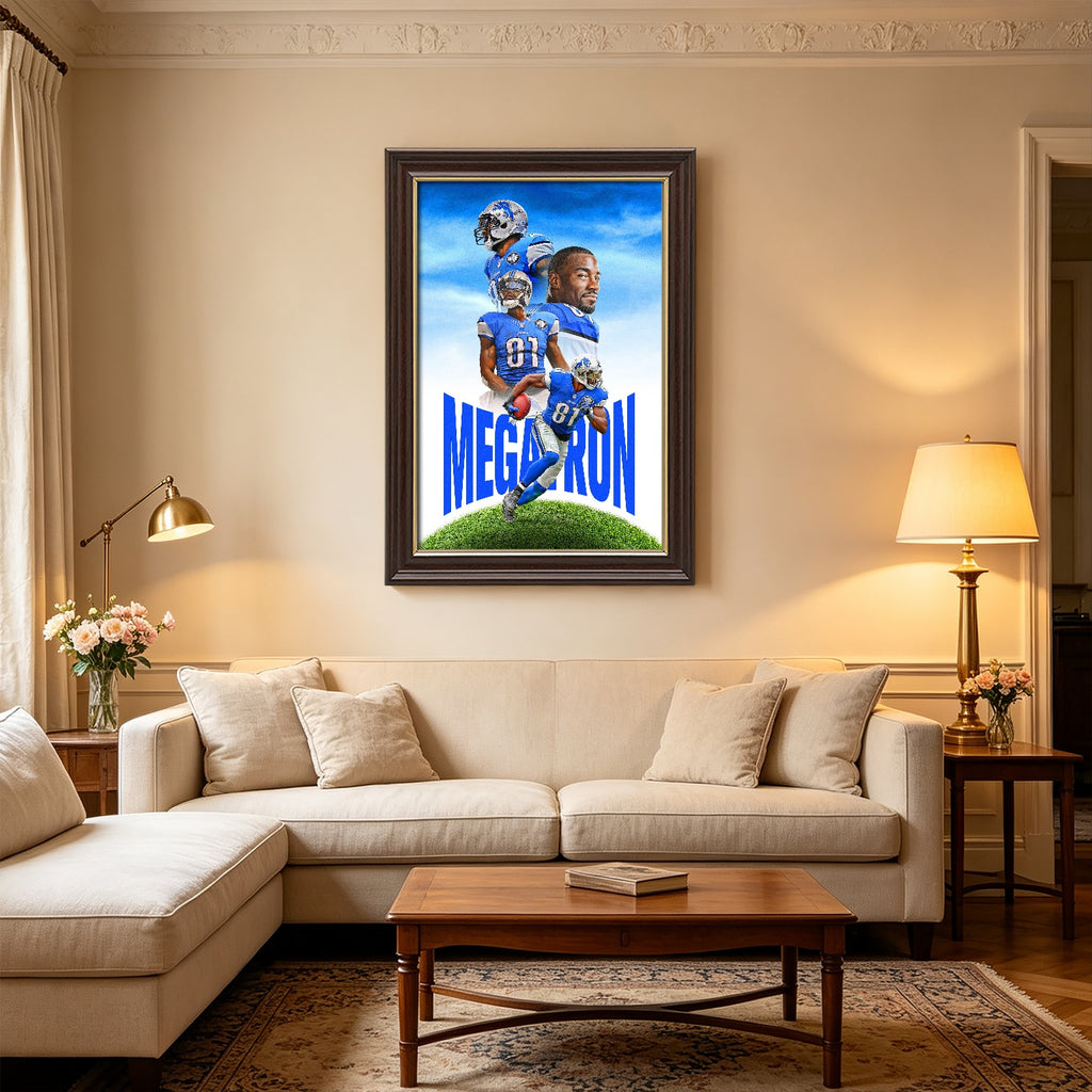 Calvin Johnson Celebrity Sports Art Poster School Dining Room Decoration 6 Canvas Wall Art Poster Decor Gift