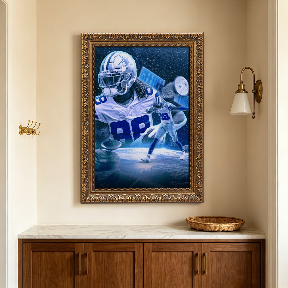 CeeDee Lamb Sports Celebrity Art Deco Poster 1 Canvas Wall Art Poster Decor Gift
