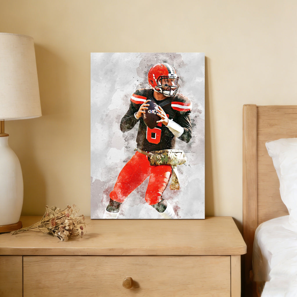 Baker Mayfield Celebrity Sports Art Poster School Dining Room Decoration 8 Canvas Wall Art Poster Decor Gift