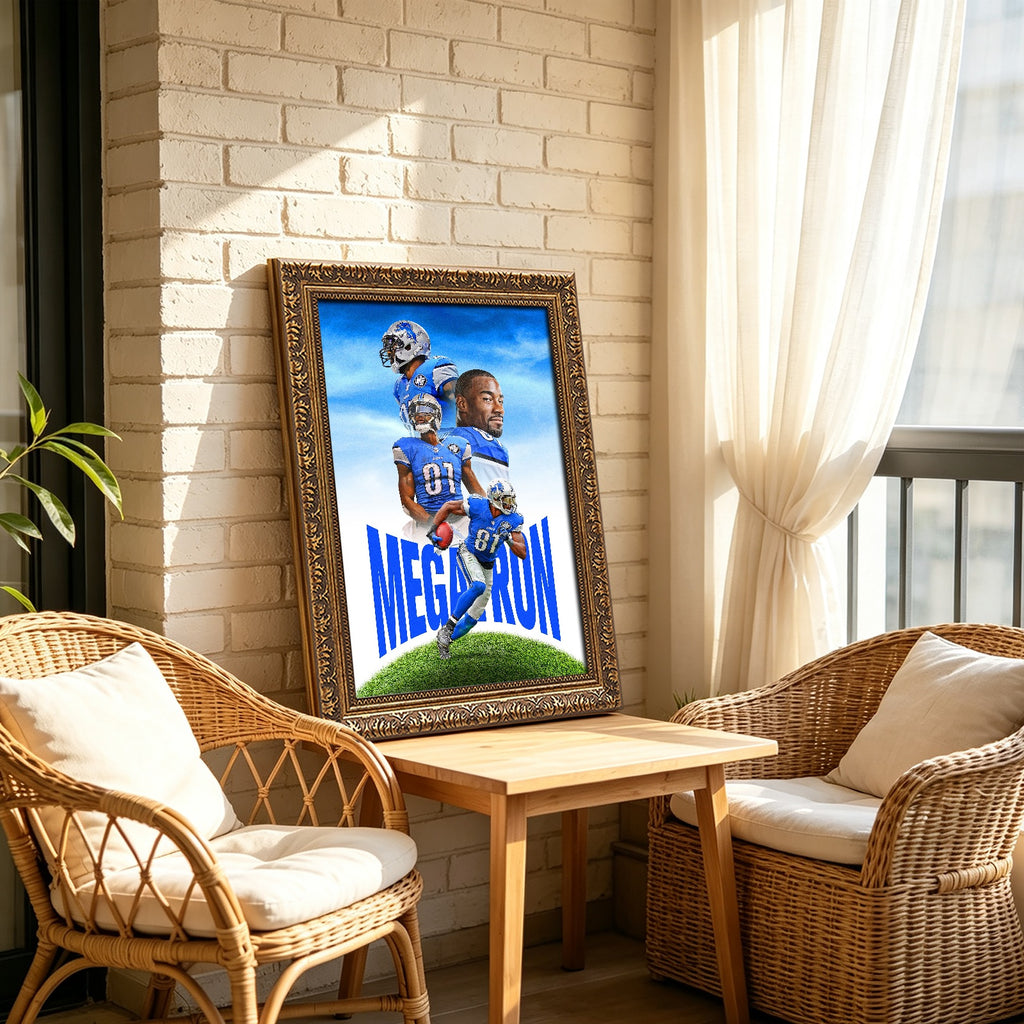 Calvin Johnson Celebrity Sports Art Poster School Dining Room Decoration 6 Canvas Wall Art Poster Decor Gift