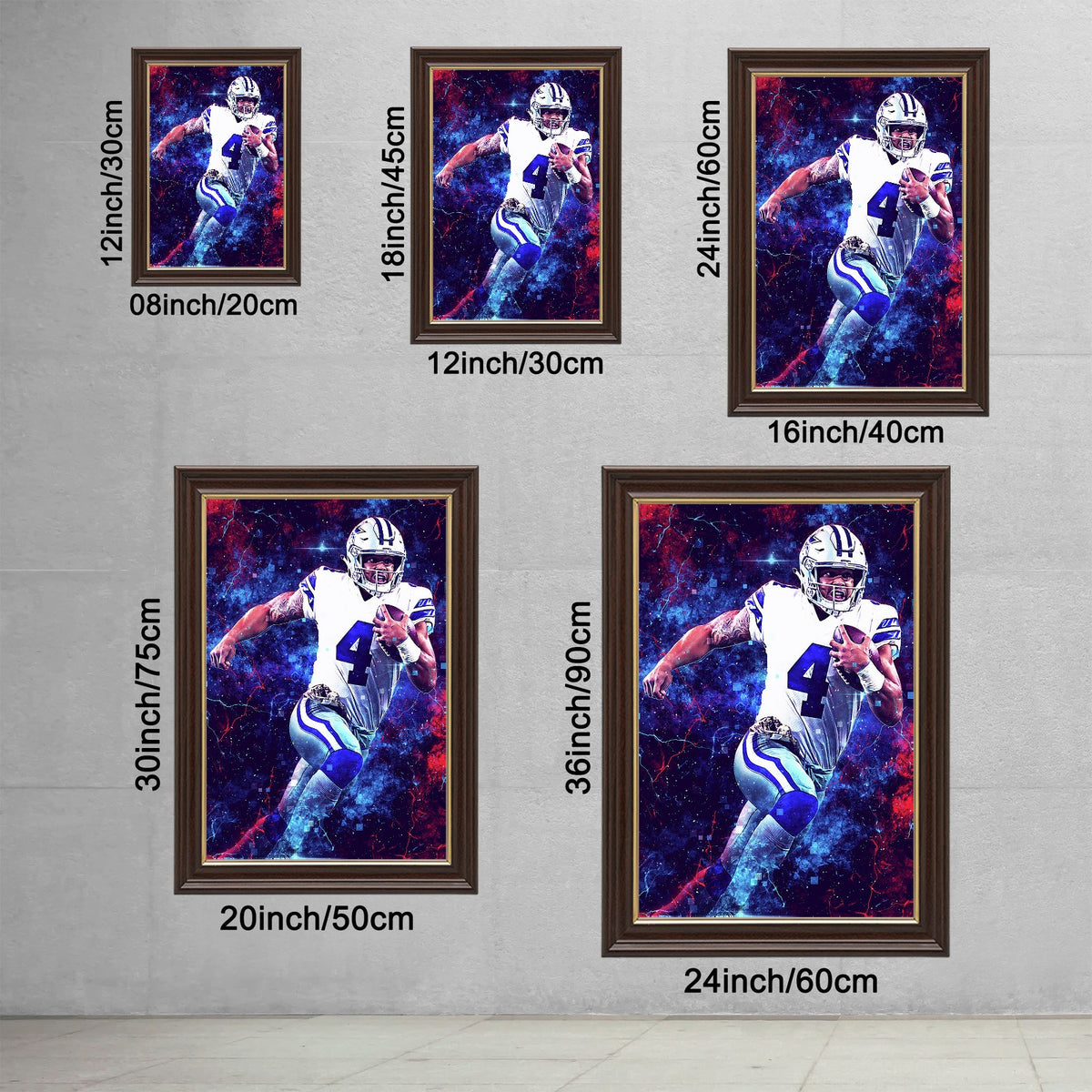 Dak Prescott Sports Celebrity Art Deco Poster 1 Canvas Wall Art Poster Decor Gift