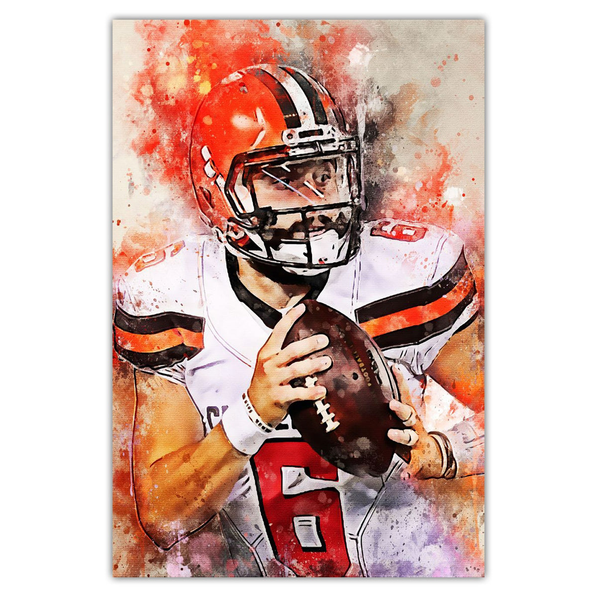Baker Mayfield Celebrity Sports Art Poster School Dining Room Decoration 12 Canvas Wall Art Poster Decor Gift
