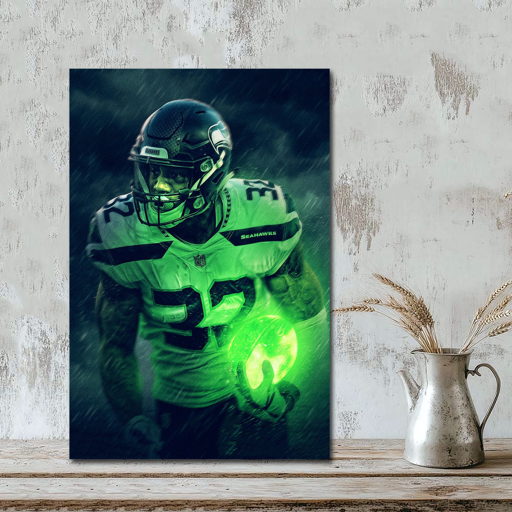 Chris Carson Art Sports Decorative Poster School Dormitory 3 Canvas Wall Art Poster Decor Gift