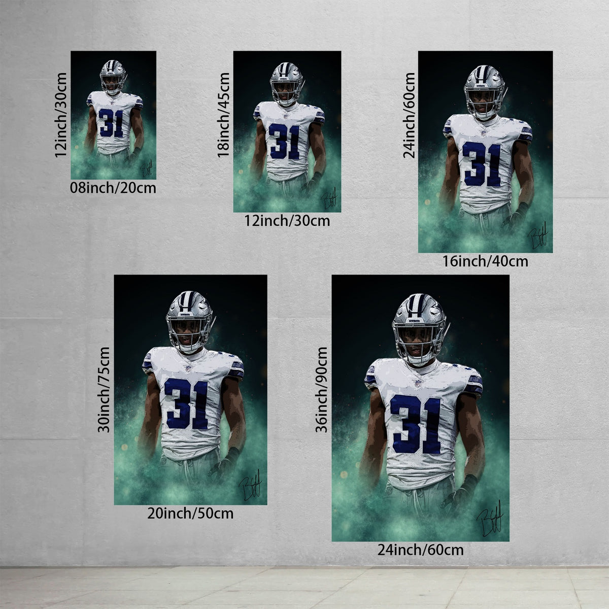 Byron Jones Celebrity Sports Art Poster School Dining Room Decoration 1 Canvas Wall Art Poster Decor Gift