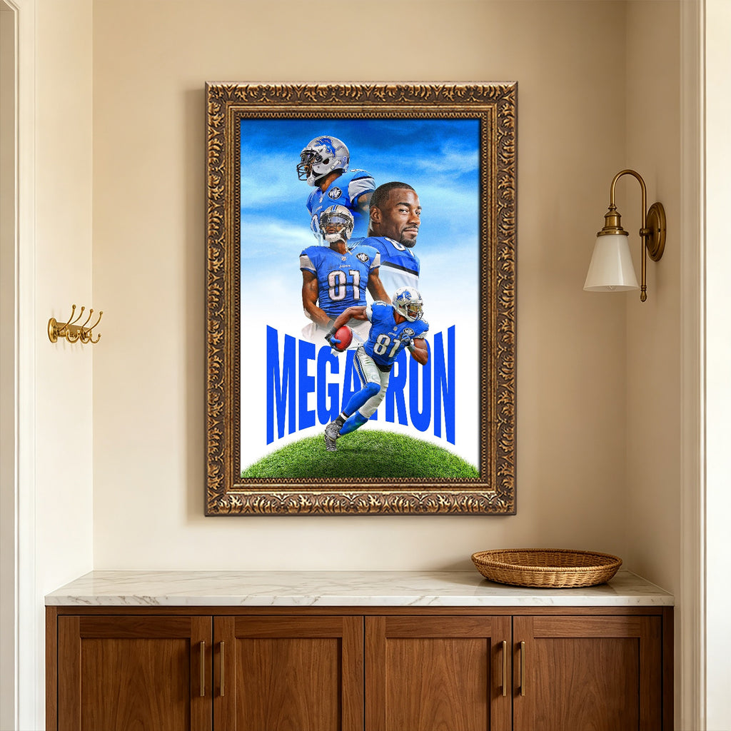 Calvin Johnson Celebrity Sports Art Poster School Dining Room Decoration 6 Canvas Wall Art Poster Decor Gift