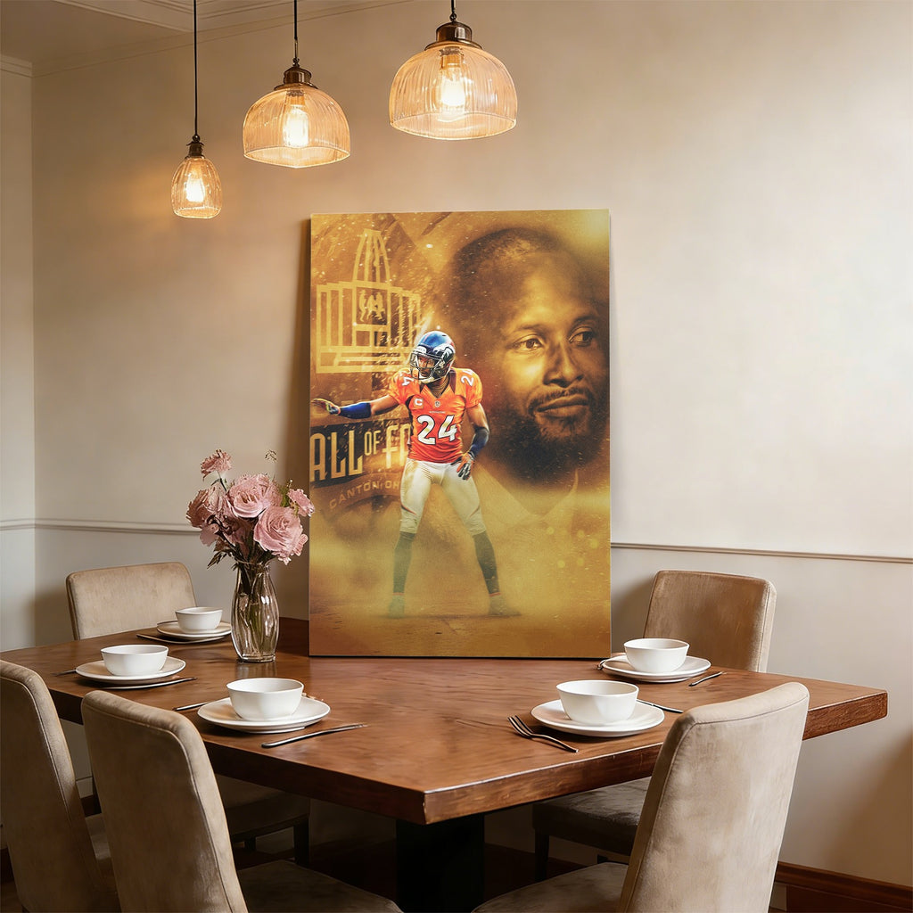 Champ Bailey Art Sports Decorative Poster School Dormitory 4 Canvas Wall Art Poster Decor Gift