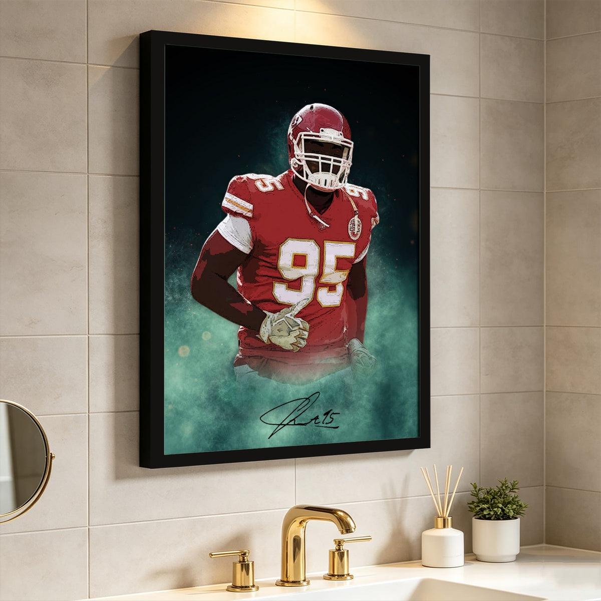 Chris Jones Celebrity Sports Art Poster School Dining Room Decoration 4 Canvas Wall Art Poster Decor Gift