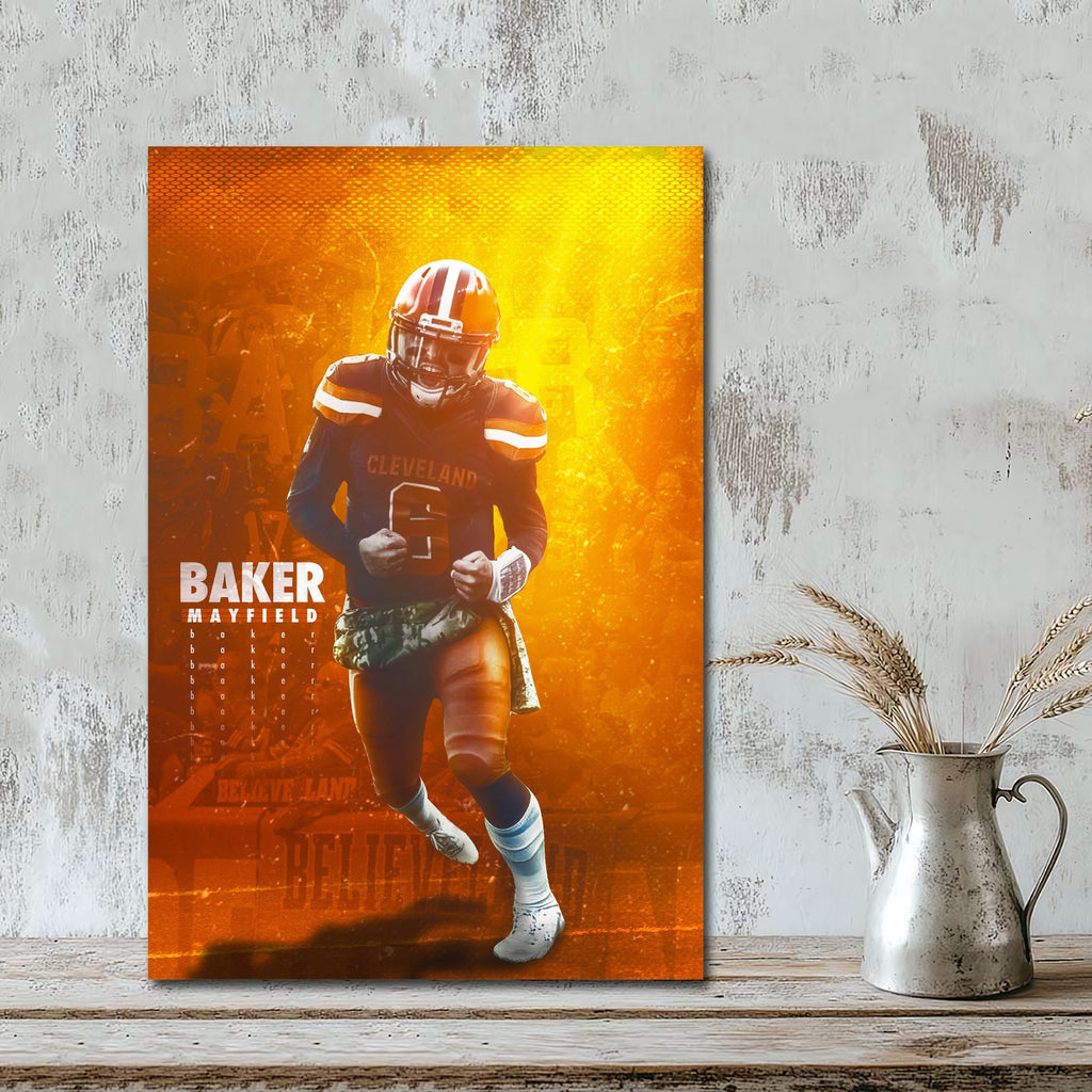 Baker Mayfield Sports Celebrity Art Deco Poster 8 Canvas Wall Art Poster Decor Gift