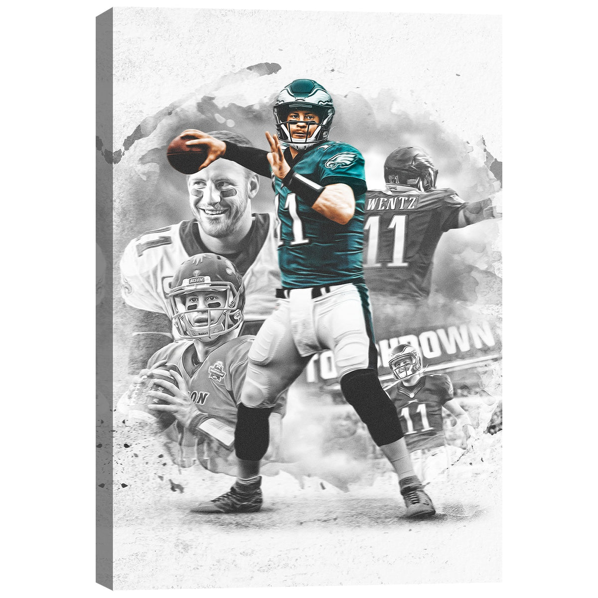 Carson Wentz Art Sports Decorative Poster School Dormitory 1 Canvas Wall Art Poster Decor Gift
